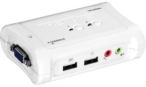 TrendNet TK-209K Blanc Commutateur KVM 2 ports - U