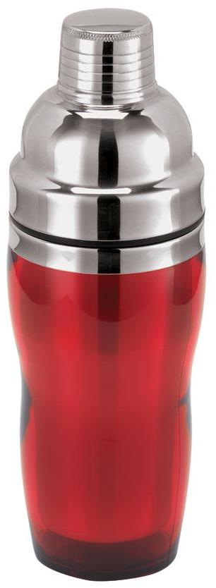 Shaker rouge 3 pièces de 47,3cl - Inox et plastiqu