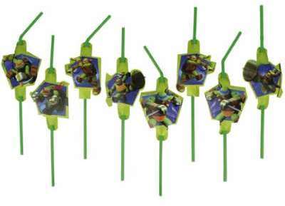 8 Pailles Tortue Ninja