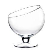 Bol à punch en verre soufflé à pied H.18cm 4L DROP