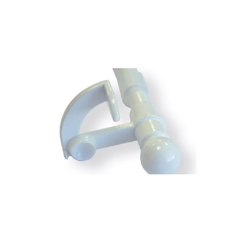 Tringle vitrage autobloquante sans percage (blanc)
