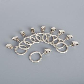 Anneaux avec pinces ONEGA pour rideau (lot de 10)