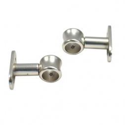 Lot de 2 supports simple (50 mm) Argent mat