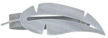 Embrasse Plume Gris blanc