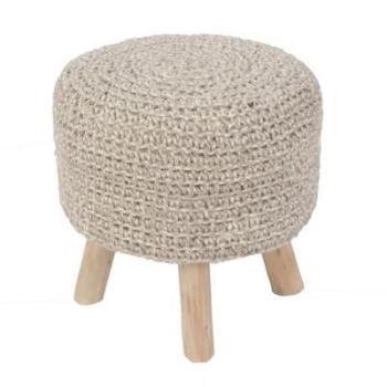 Pouf Montana THE RUG REPUBLIC, ivoire,