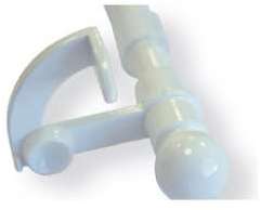 Tringle vitrage autobloquante sans percage (blanc)
