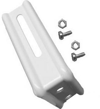 Lot de 2 équerres métalliques blanches déport entre Lot de 2 équerres métalliques