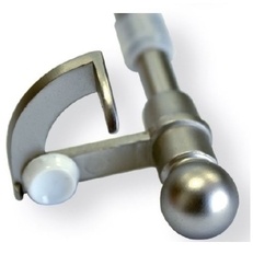 Tringle vitrage autobloquante sans percage (Nickel