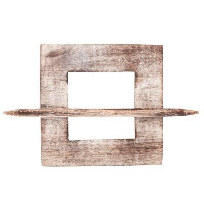 Embrasse Barrette Carrée En Bois Et Aluminium - V