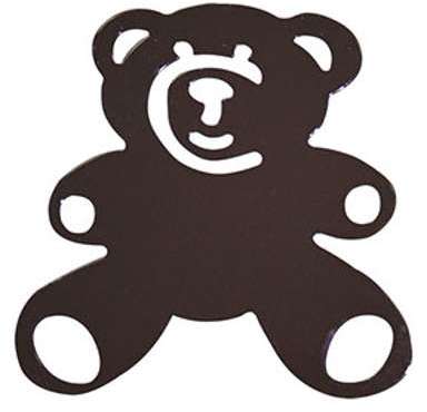 Clip nounours x 2 chocolat 80 x 70 mm