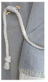 Embrasse aimantée style corde crème