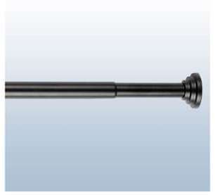 Tringle extensible entre 2 murs sans percage (Noir