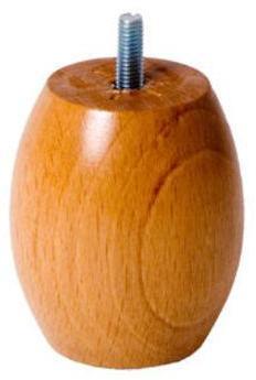 1 pied rond bois 7e5cm modle boule pour sommier fa