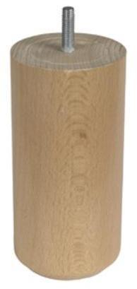 1 pied cylindrique bois 20x8e5cm pour sommier faut