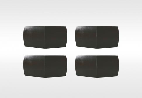 Pieds PIEDS D ANGLE WENGE Dunlopillo 10 cmcm