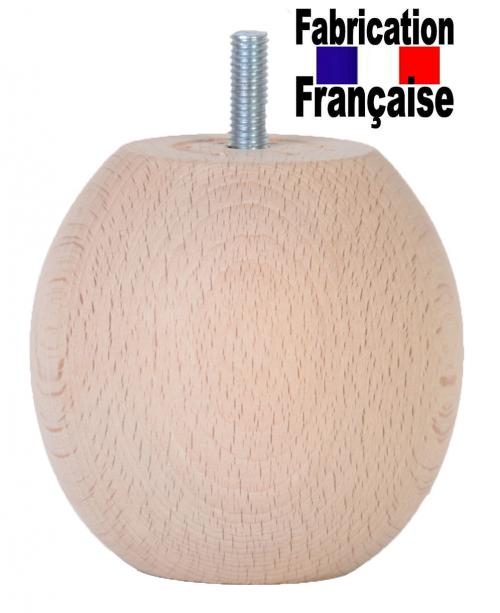 Pieds Boule 80x80 Brut à peindre Lot de 4
