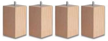 Pieds Pacha Bois Naturel 10 cm