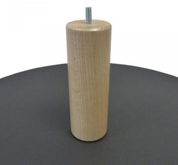 Jeu de 4 pieds de lit cylindriques 17 cm en bois