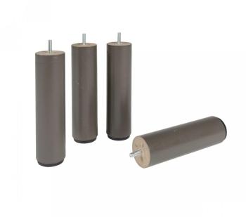 4 Pieds Cylindriques Taupe 25 cm - Someo