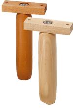 Pieds de lit cylindriques couleur merisier H22