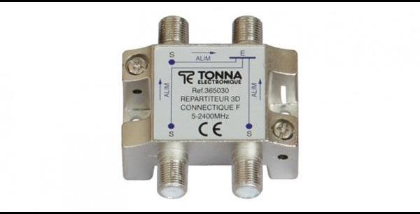 Répartiteur 3 voies symétriques 5 / 2400 MHZ TONNA