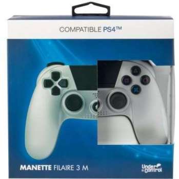 Manette Under Control Manette PS4 Filaire Silver Manette Under Control Manette