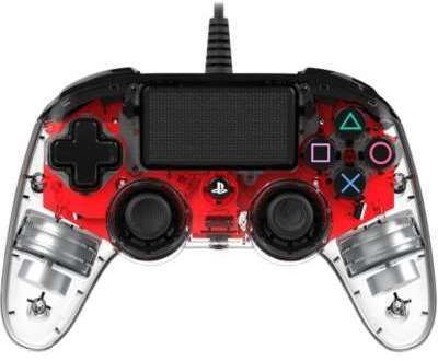 Manette Nacon Manette Compacte Rouge Translucide Manette Nacon Manette Compacte