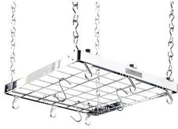 Plafonnier penderie carré chromé 56 x 54 cm Plafonnier penderie carré