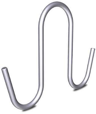Crochet inox en forme de tige s double sans pointe Crochet inox en forme de tige