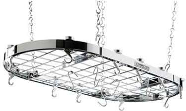 Plafonnier penderie ovale chromé 102 x 52 cm Plafonnier penderie ovale