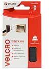 Velcro adhésif standard - noir - 20 mm x 1 m