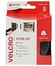 Velcro adhésif standard - noir - 20 mm x 2,5 m