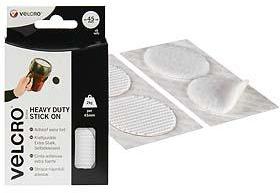 Pastilles Velcro rondes extrêmes - blanc - Ø 45 mm