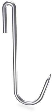 Crochet inox de boucher à tige j (10 pièces) Crochet inox de boucher à