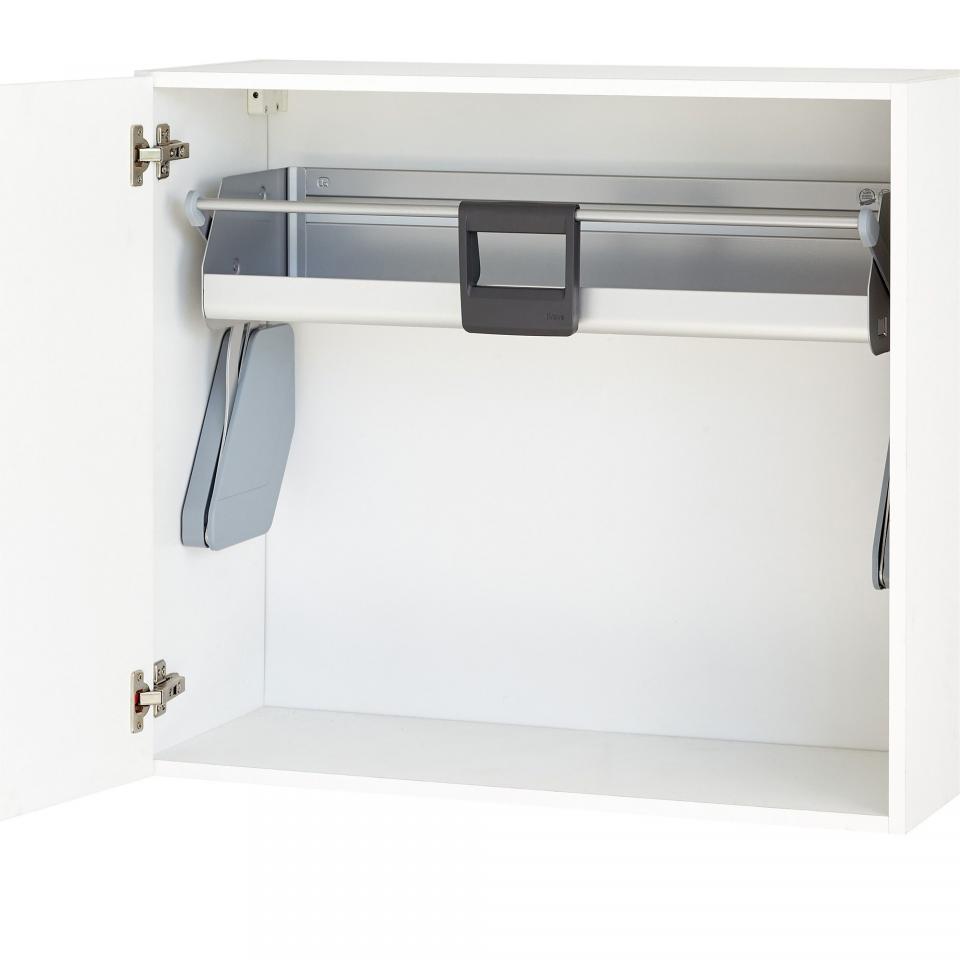 Étagère escamotable grise 1 tablette pour meuble L
