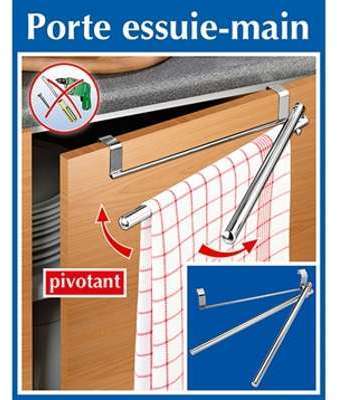 Porte torchon double bras mobiles Porte torchon double bras