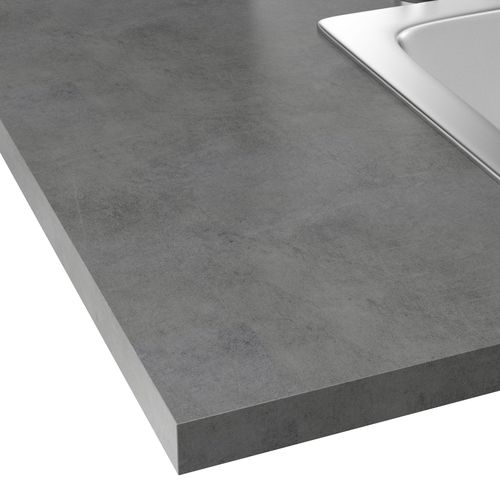 Plan de travail stratifié effet béton ciré 208x60c