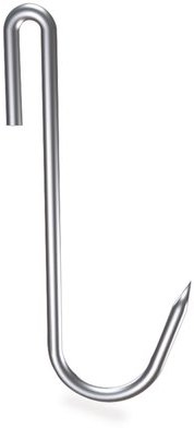 Crochet inox de boucher à tige j (10 pièces)