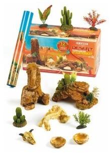 Kit démarrage décoration terrarium désert 12 décor