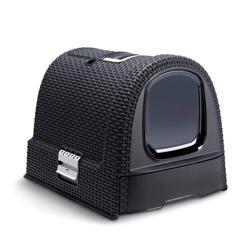 Maison de toilette pour chat Anthracite