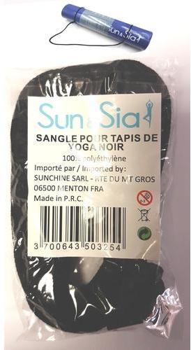 SANGLE POUR TAPIS DE YOGA-NOIRE