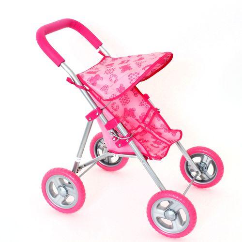 Louna Poussette rose à casquette et grandes roues