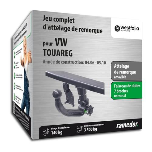 VW TOUAREG attelage Westfalia Amovible + faisceau
