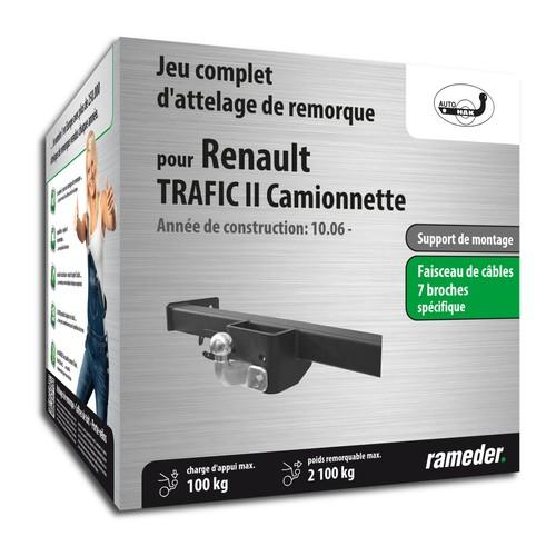 Attelage RENAULT TRAFIC II Camionnette rotule stan
