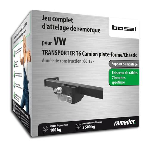 Attelage VW TRANSPORTER VI Camion plate-forme Châssis Attelage VW TRANSPORTER VI