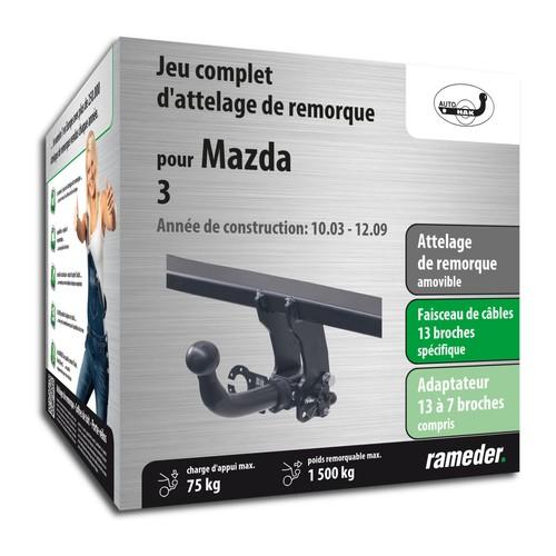 MAZDA 3 attelage AUTO-HAK Amovible faisceau 13 broches MAZDA 3 attelage AUTO-HAK