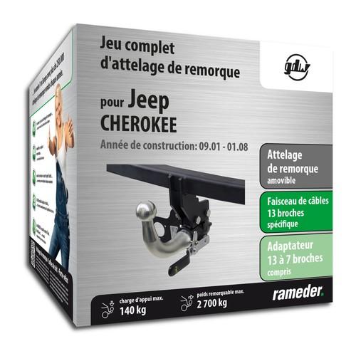 JEEP CHEROKEE attelage GDW Amovible + faisceau 13