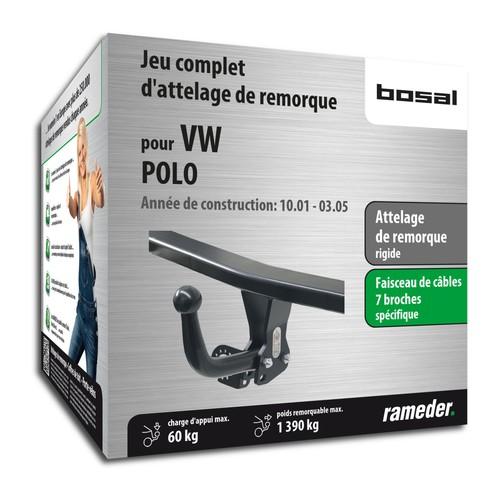 VW POLO attelage Bosal Col de cygne démontable ave