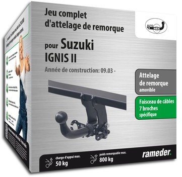 SUZUKI IGNIS II attelage AUTO-HAK Amovible + faisc