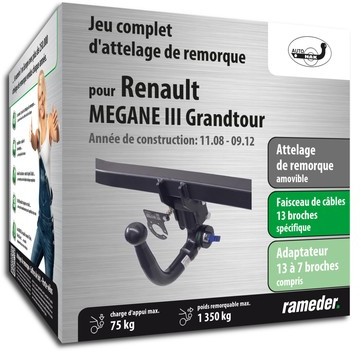 RENAULT MEGANE III Grandtour attelage AUTO-HAK Amovible RENAULT MEGANE III Grandtour